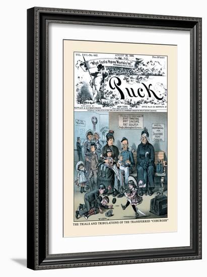 Puck Magazine: The Trials and Tribulations of the Transferred Coburger-Frederick Burr Opper-Framed Art Print