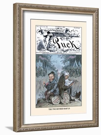 Puck Magazine: The Two Retired Bar'ls-Eugene Zimmerman-Framed Art Print