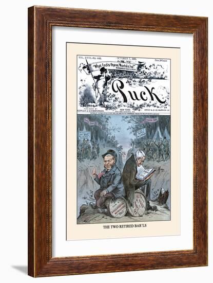 Puck Magazine: The Two Retired Bar'ls-Eugene Zimmerman-Framed Art Print