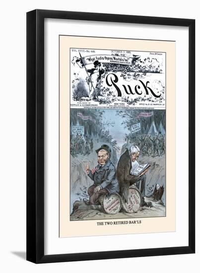 Puck Magazine: The Two Retired Bar'ls-Eugene Zimmerman-Framed Art Print