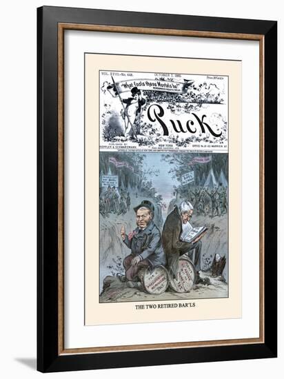 Puck Magazine: The Two Retired Bar'ls-Eugene Zimmerman-Framed Art Print