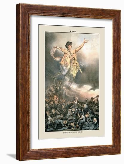 Puck Magazine: Through Night to Light-Joseph Keppler-Framed Art Print