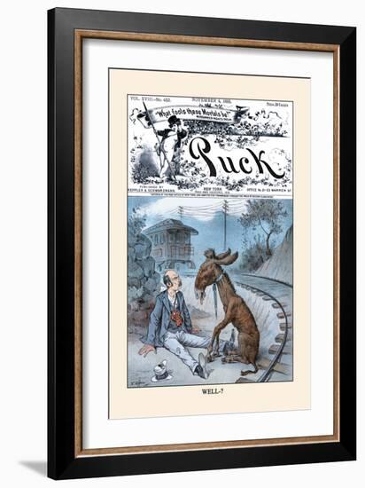 Puck Magazine: Well?-Frederick Burr Opper-Framed Art Print