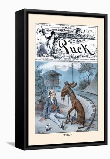 Puck Magazine: Well?-Frederick Burr Opper-Framed Stretched Canvas