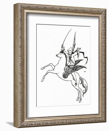 Puck on Pegasus, 1894-Aubrey Beardsley-Framed Giclee Print