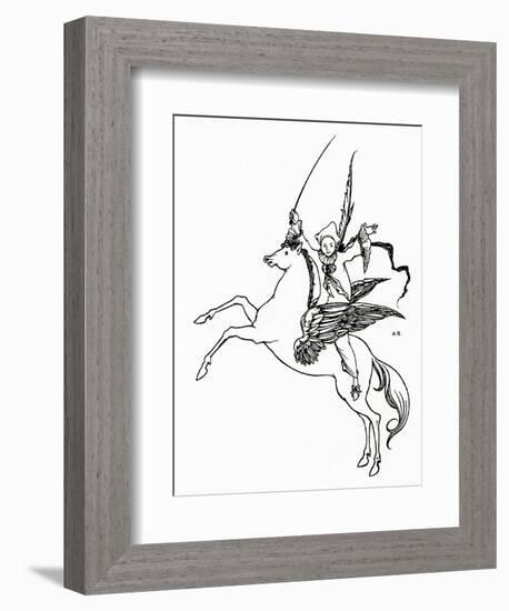 Puck on Pegasus, 1894-Aubrey Beardsley-Framed Giclee Print