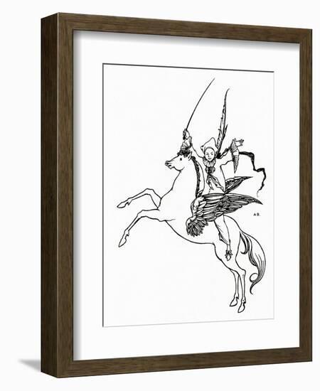 Puck on Pegasus, 1894-Aubrey Beardsley-Framed Giclee Print