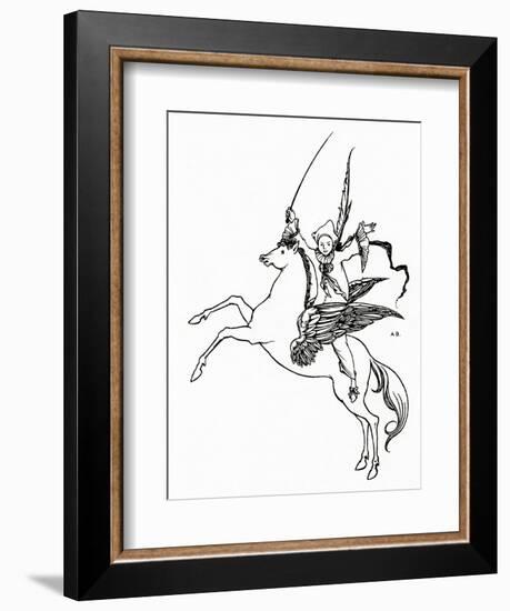 Puck on Pegasus, 1894-Aubrey Beardsley-Framed Giclee Print