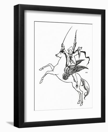 Puck on Pegasus, 1894-Aubrey Beardsley-Framed Giclee Print
