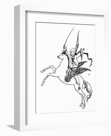 Puck on Pegasus, 1894-Aubrey Beardsley-Framed Giclee Print