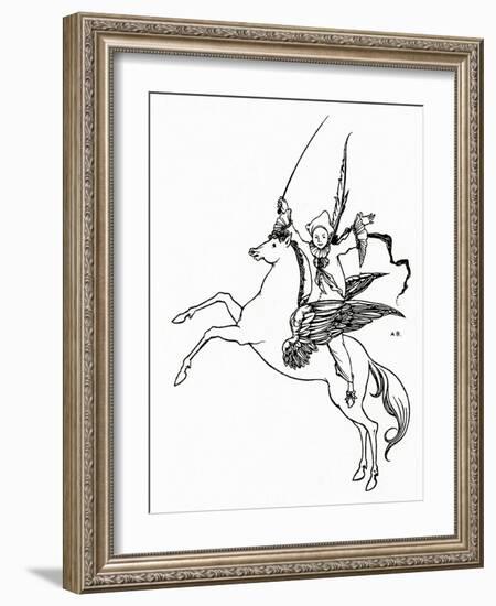 Puck on Pegasus, 1894-Aubrey Beardsley-Framed Giclee Print