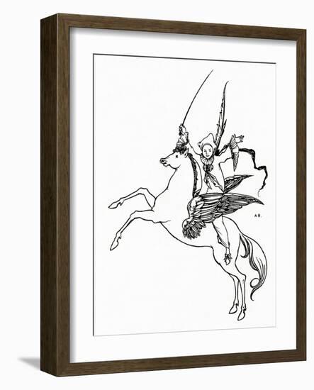 Puck on Pegasus, 1894-Aubrey Beardsley-Framed Giclee Print