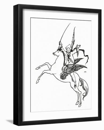 Puck on Pegasus, 1894-Aubrey Beardsley-Framed Giclee Print