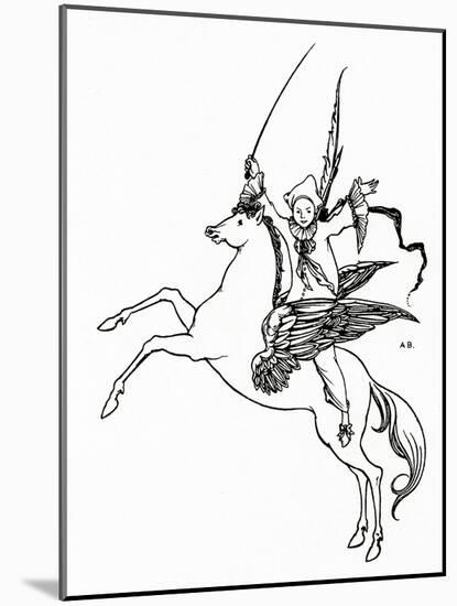 Puck on Pegasus, 1894-Aubrey Beardsley-Mounted Giclee Print