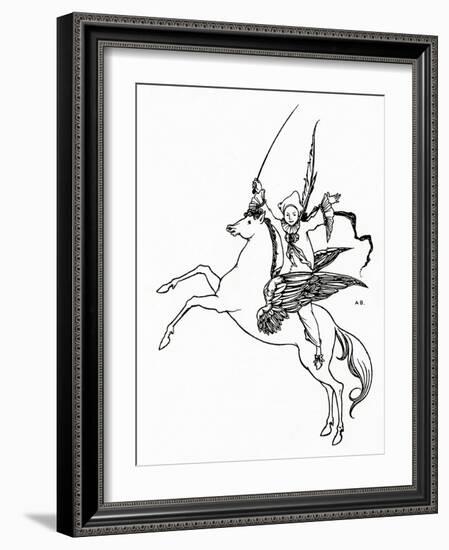 Puck on Pegasus, 1894-Aubrey Beardsley-Framed Giclee Print