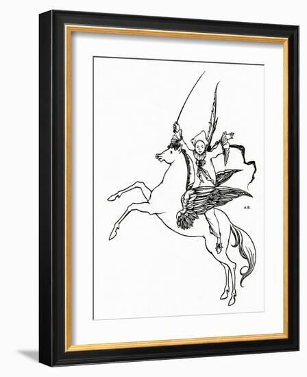 Puck on Pegasus, 1894-Aubrey Beardsley-Framed Giclee Print