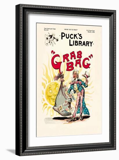 Puck's Library: Grab Bag-Frederick Burr Opper-Framed Art Print