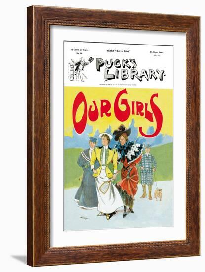 Puck's Library: Our Girls-null-Framed Art Print