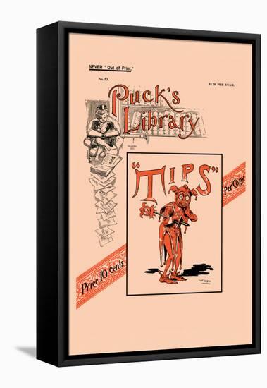 Puck's Library: Tips-Frederick Burr Opper-Framed Stretched Canvas