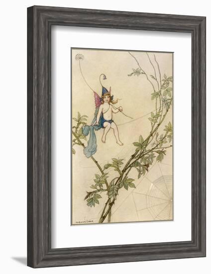 Puck Seated on a Spider's Thread-Warwick Goble-Framed Photographic Print