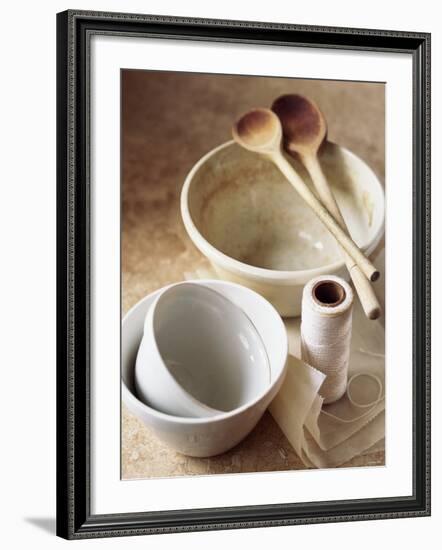 Pudding Basins, Wooden Spoons, Kitchen String, Baking Parchment-Michael Paul-Framed Photographic Print