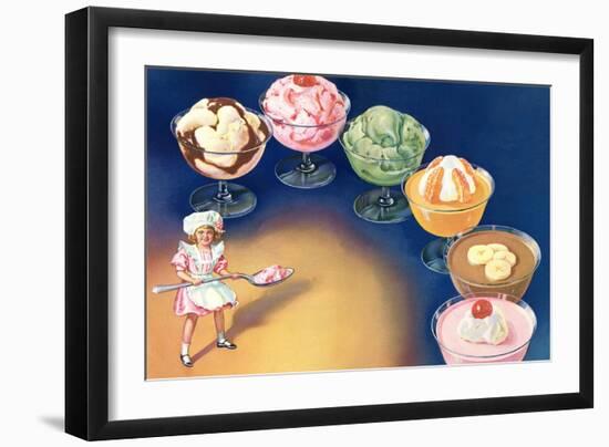 Puddings and Ice Cream-null-Framed Art Print