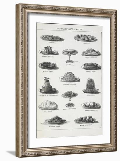 Puddings and Pastry-Isabella Beeton-Framed Giclee Print