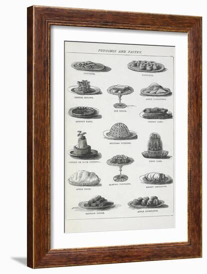 Puddings and Pastry-Isabella Beeton-Framed Giclee Print