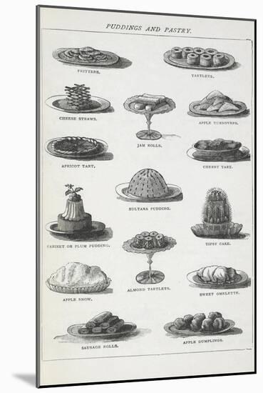 Puddings and Pastry-Isabella Beeton-Mounted Giclee Print