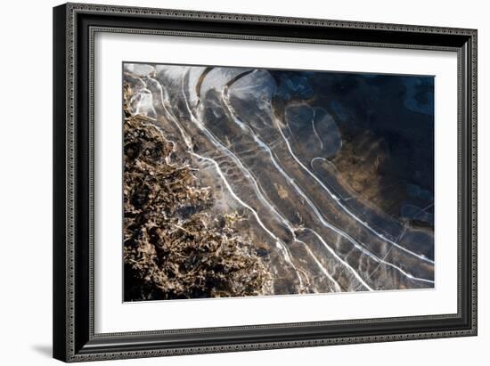 Puddles in Deep Tractor Ruts Frozen on a Cold Bright Winter Morning in January, West Berkshire-Nigel Cattlin-Framed Photographic Print