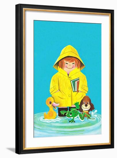 Puddles of Fun - Jack & Jill-Jack Weaver-Framed Giclee Print