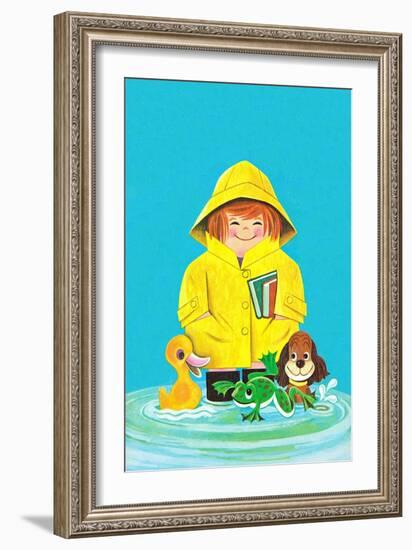 Puddles of Fun - Jack & Jill-Jack Weaver-Framed Giclee Print