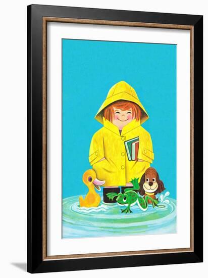 Puddles of Fun - Jack & Jill-Jack Weaver-Framed Giclee Print