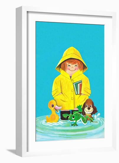 Puddles of Fun - Jack & Jill-Jack Weaver-Framed Giclee Print