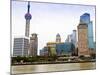 Pudong Skyline across the Huangpu River, Oriental Pearl Tower on Left, Shanghai, China, Asia-Amanda Hall-Mounted Photographic Print