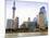 Pudong Skyline across the Huangpu River, Oriental Pearl Tower on Left, Shanghai, China, Asia-Amanda Hall-Mounted Photographic Print