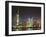 Pudong Skyline at Night across the Huangpu River, Oriental Pearl Tower on Left, Shanghai, China, As-Amanda Hall-Framed Photographic Print