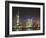 Pudong Skyline at Night across the Huangpu River, Oriental Pearl Tower on Left, Shanghai, China, As-Amanda Hall-Framed Photographic Print