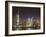 Pudong Skyline at Night across the Huangpu River, Oriental Pearl Tower on Left, Shanghai, China, As-Amanda Hall-Framed Photographic Print