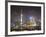 Pudong Skyline at Night across the Huangpu River, Oriental Pearl Tower on Left, Shanghai, China, As-Amanda Hall-Framed Photographic Print