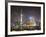 Pudong Skyline at Night across the Huangpu River, Oriental Pearl Tower on Left, Shanghai, China, As-Amanda Hall-Framed Photographic Print