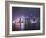 Pudong Skyline at Night across the Huangpu River, Shanghai, China, Asia-Amanda Hall-Framed Photographic Print