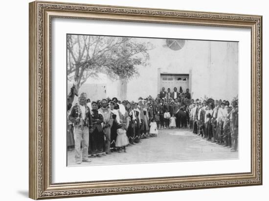 Pueblo Dance Gathering, 1900-American Photographer-Framed Photographic Print