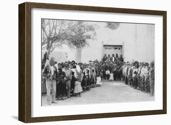 Pueblo Dance Gathering, 1900-American Photographer-Framed Photographic Print