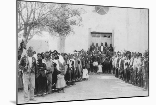 Pueblo Dance Gathering, 1900-American Photographer-Mounted Photographic Print