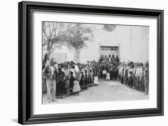 Pueblo Dance Gathering, 1900-American Photographer-Framed Photographic Print