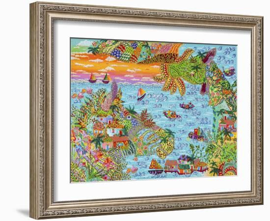 Pueblo del Mar-Debra Denise Purcell-Framed Giclee Print