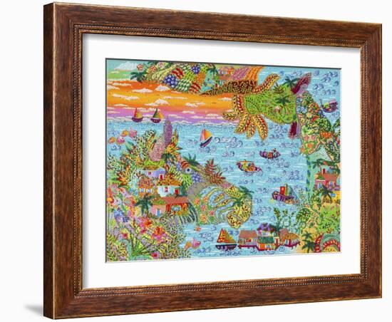 Pueblo del Mar-Debra Denise Purcell-Framed Giclee Print