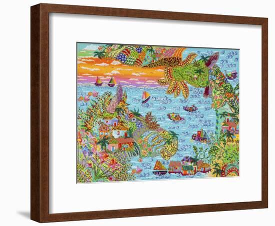 Pueblo del Mar-Debra Denise Purcell-Framed Giclee Print