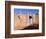 Pueblo House with Blue Door and Oven, Taos, New Mexico, USA-Charles Sleicher-Framed Photographic Print